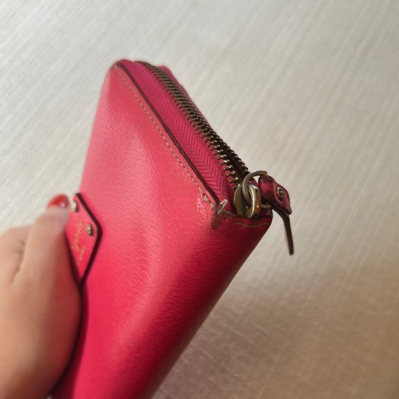 Vintage Kate Spade Pink Pebbled Leather Wallet - Picture 4 of 5